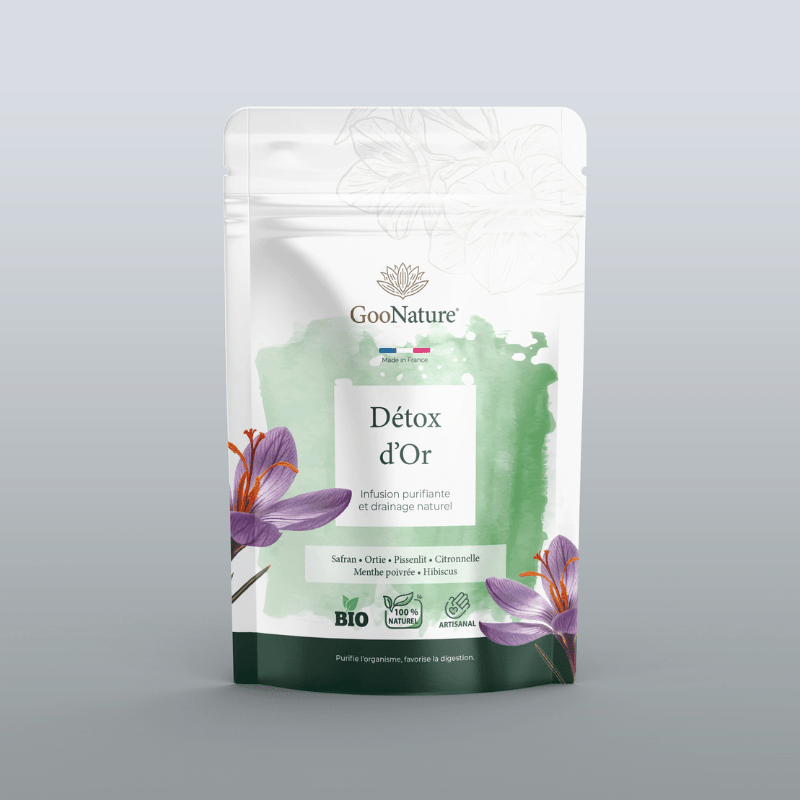 Détox d’Or – Infusion détox naturelle au Safran et plantes purifiantes