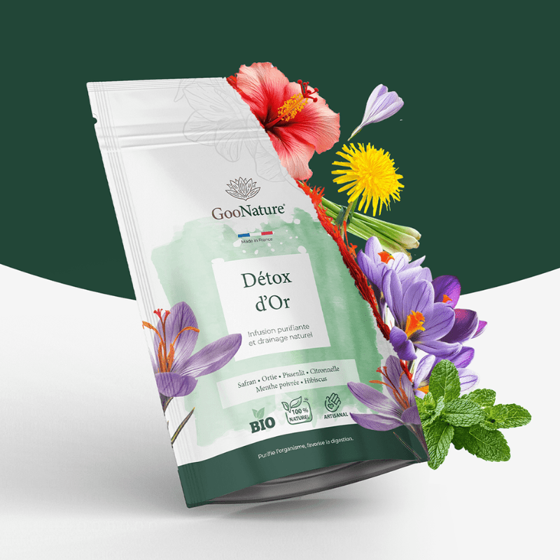 Détox d’Or – Infusion détox naturelle au Safran et plantes purifiantes