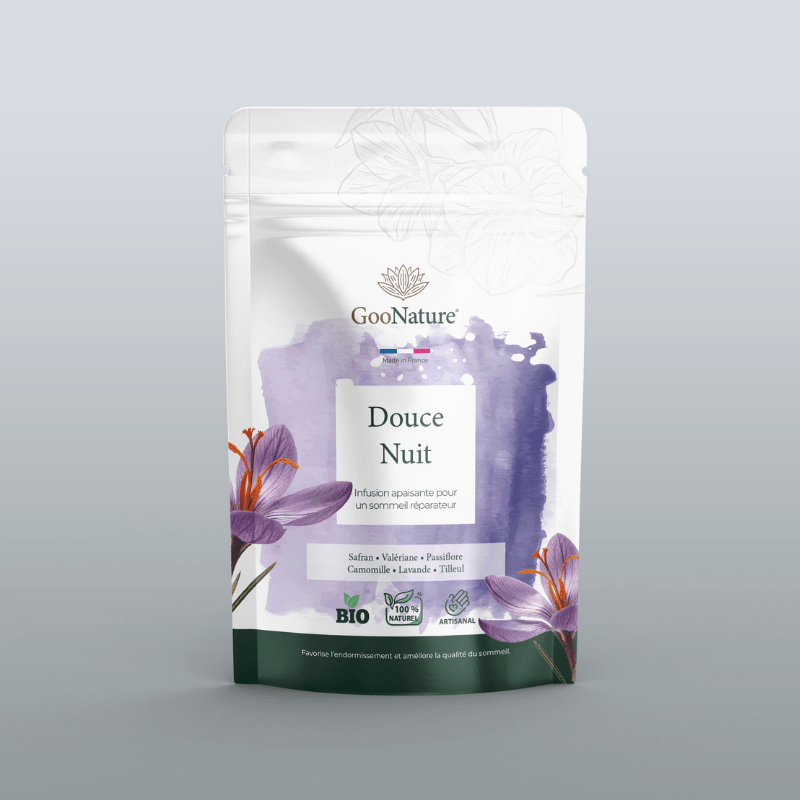 Douce Nuit – Infusion sommeil naturelle au Safran et plantes apaisantes